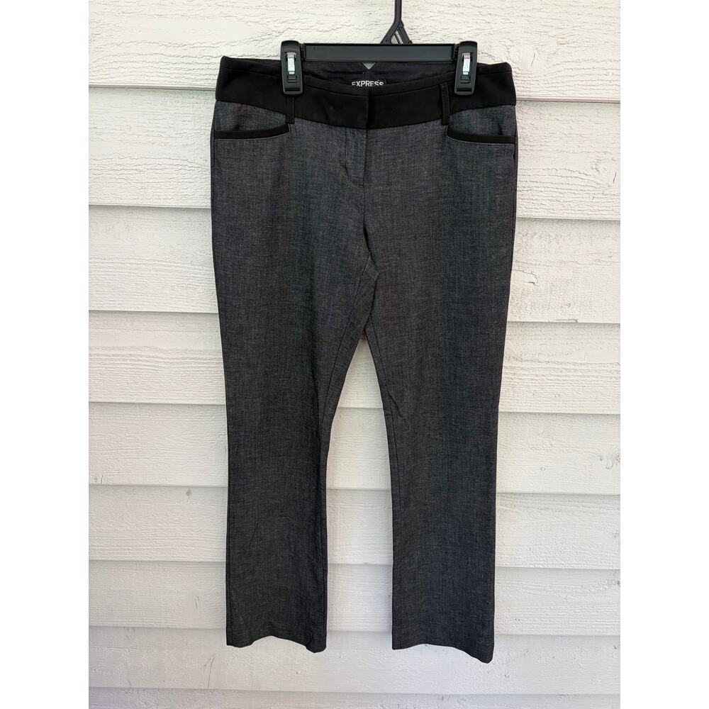 Express Wide Leg Dress Pants in Charcoal Gray - Picture 2 of 6